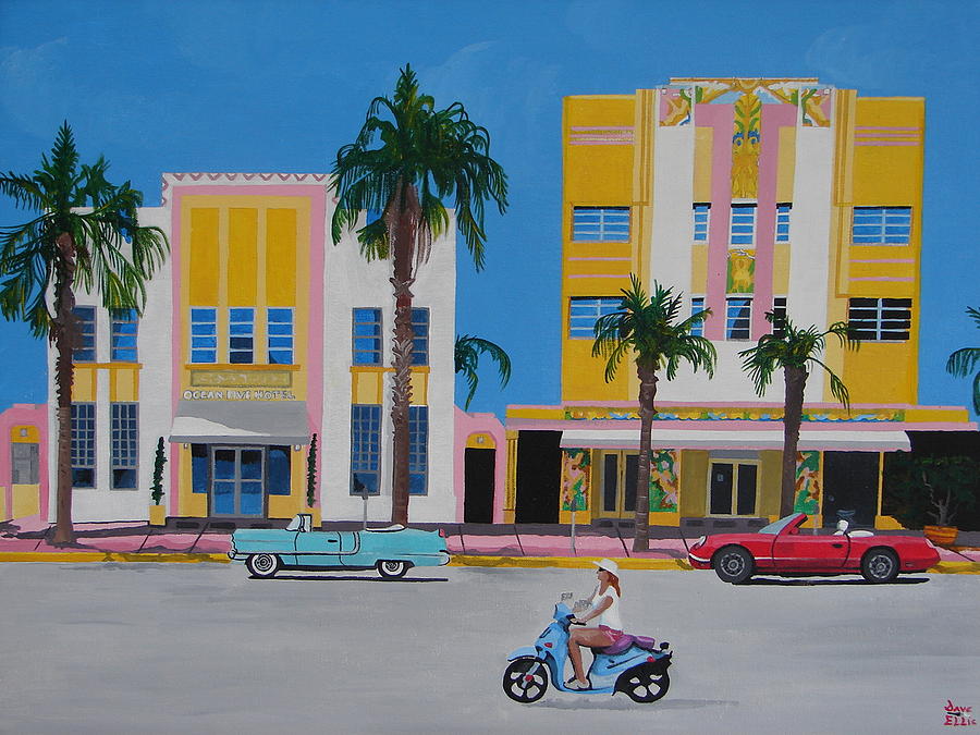 South Beach Miami Painting by David Ellis Fine Art America