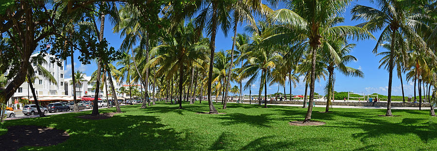 Miami Photograph - South Beach Panorama by Robert VanDerWal