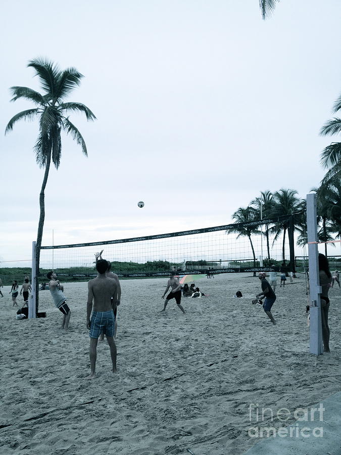 South Beach Volleyball Digital Art by Diane Phelps - Pixels