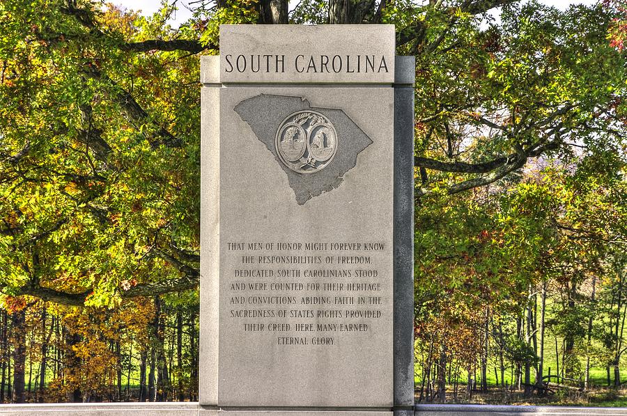 South Carolina at Gettysburg - Close 1 Photograph by Michael Mazaika