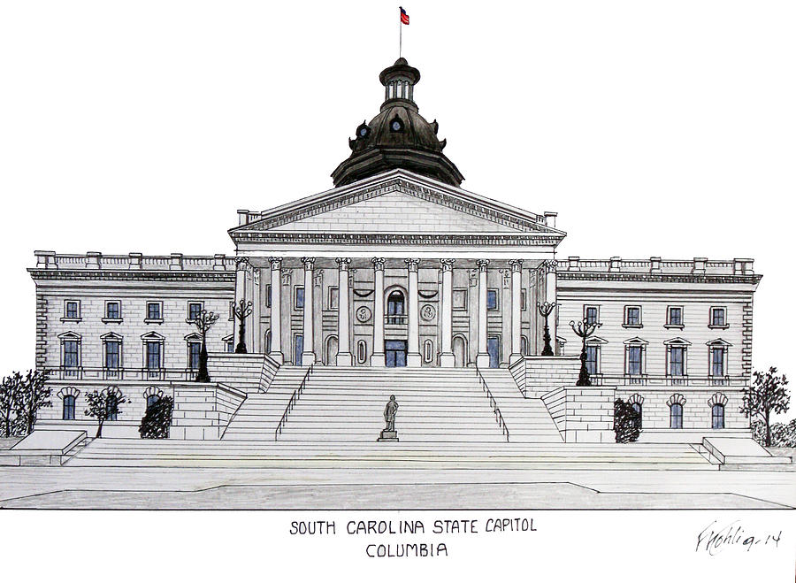 South Carolina State Capitol Drawing by Frederic Kohli Fine Art America