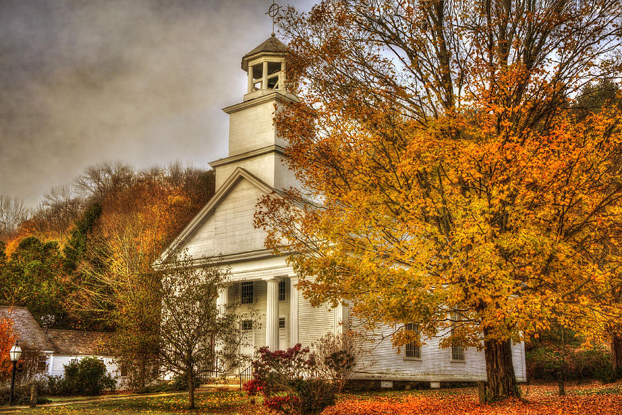 South Chapel Church - Woodstock Vermont Photograph by Joann Vitali