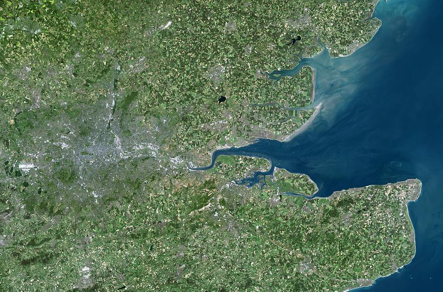 South East England, satellite image Photograph by Science Photo Library ...