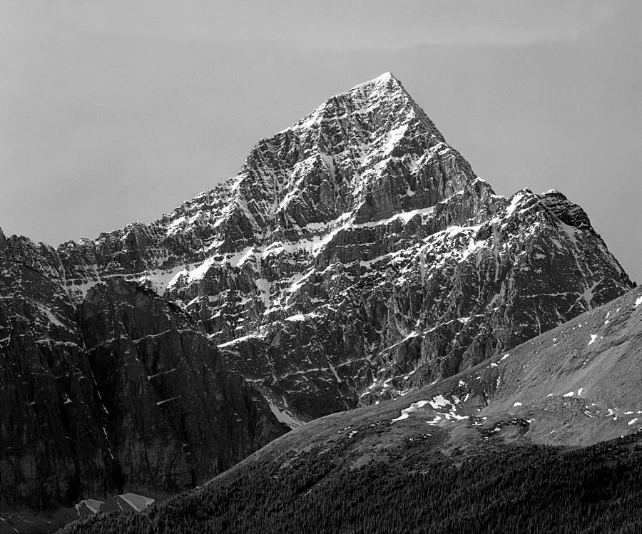 1M3830-E-BW-South Face Mt. Edith Cavell  Photograph by Ed  Cooper Photography