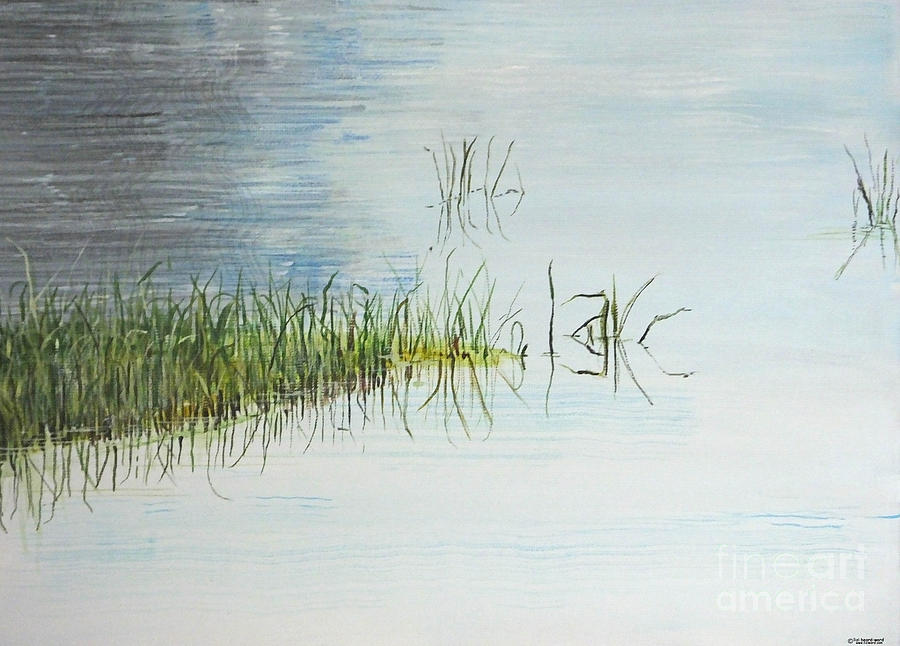 South Farm Morning Pond Louisiana Painting by Lizi Beard-Ward