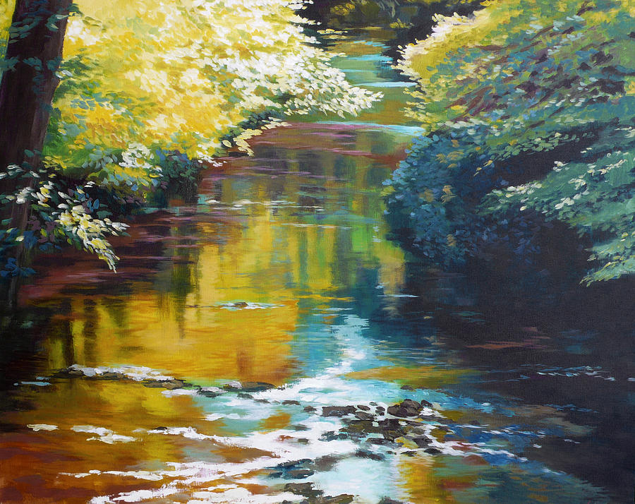 Creek Painting - South Fork Silver Creek no. 3 by Melody Cleary