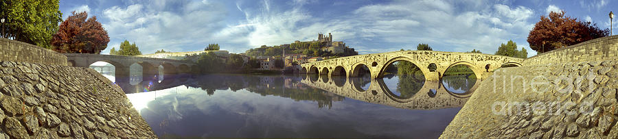 South France Roman Arched Bridges Aqueduct Waterway Photograph by David Zanzinger