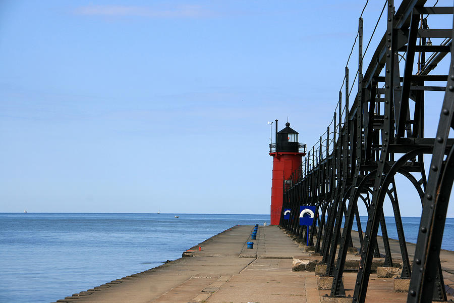 South Haven South Pier Lighthouse Photograph by George Jones