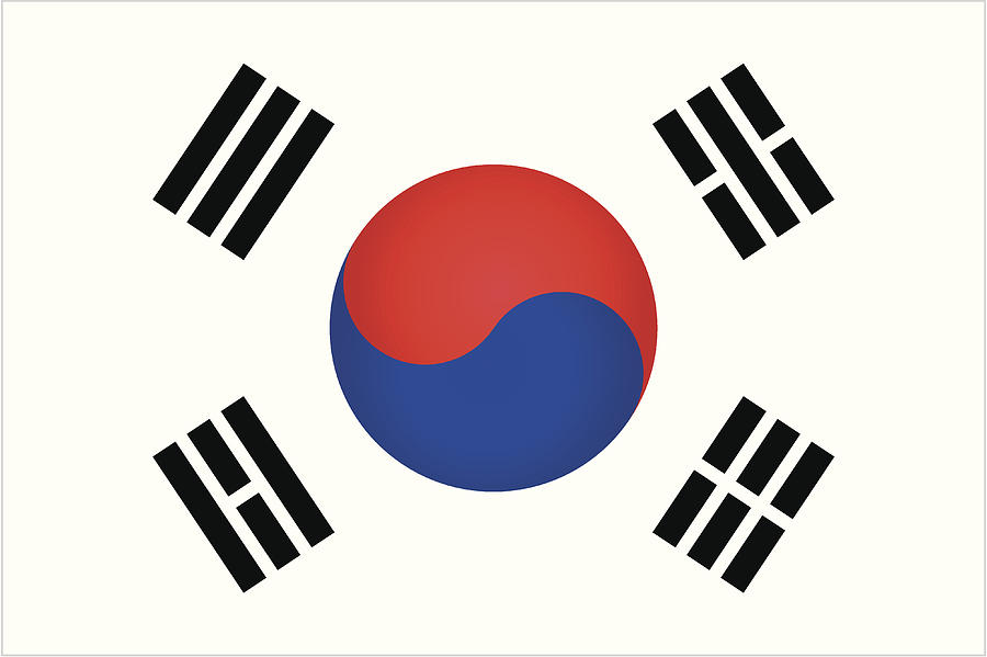 South Korea Flag Drawing by Chokkicx