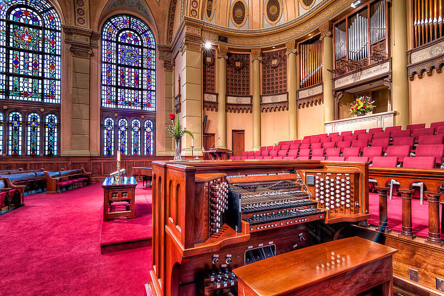 South Main Baptist Church Pipe Organ Photograph by Tim Stanley