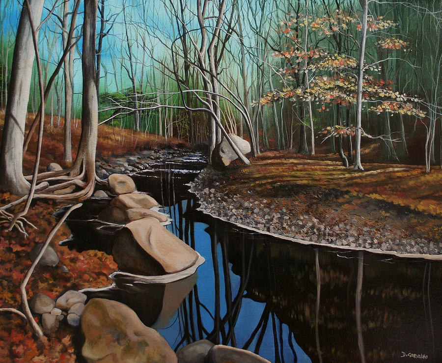 South Mountain Stream Painting by Daniel Carvalho
