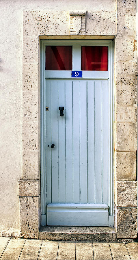 South of France pale blue door Photograph by Georgia Clare