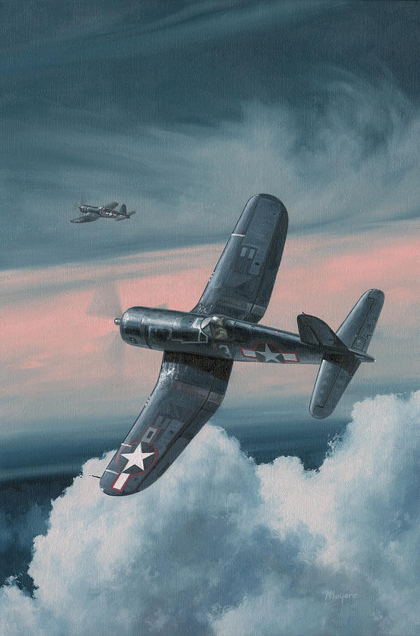 F4u Corsair Painting - South Pacific Hot Rods by Wade Meyers