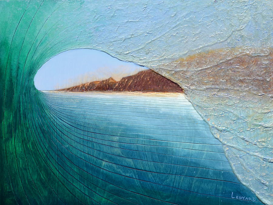 Ocean Painting - South Peak Barrel by Nathan Ledyard