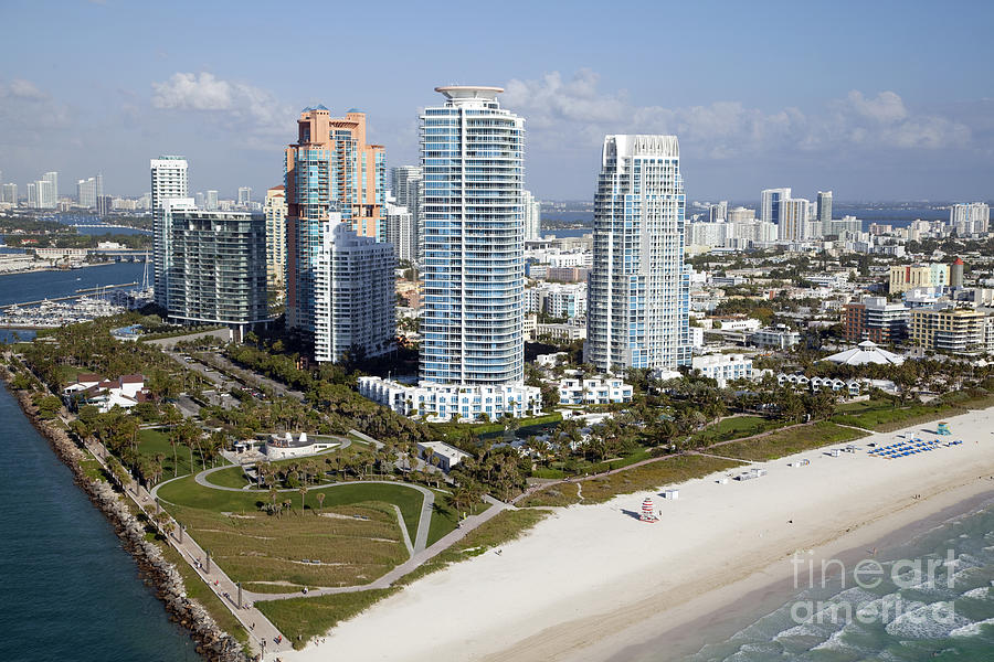 Miami Photograph - South Pointe Park Miami Beach Florida by Bill Cobb