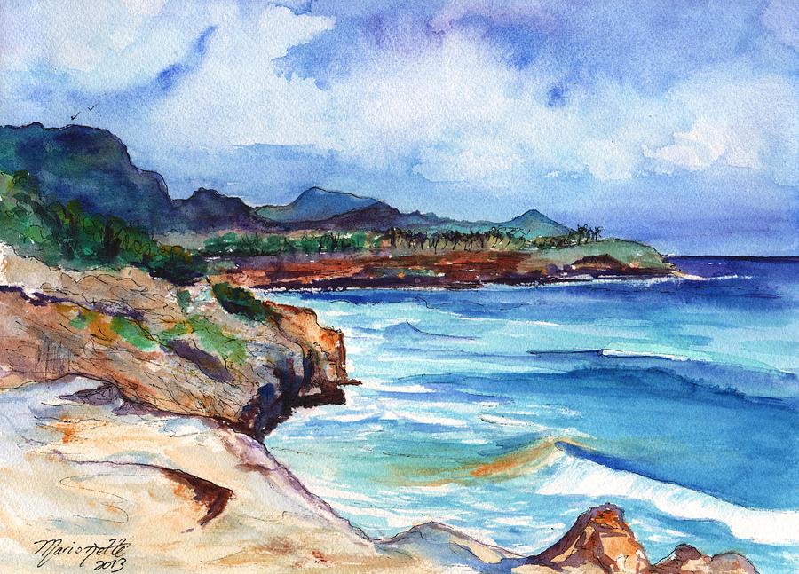 Poipu Painting - South Shore Hike by Marionette Taboniar