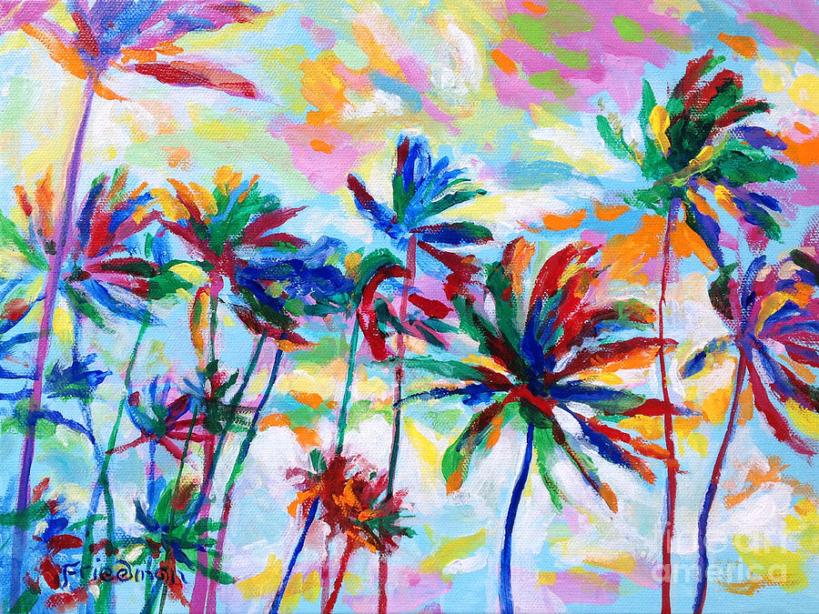 Tree Painting - South Shore Palms by David Friedman