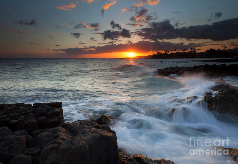 Sunset Photograph - South Shore Waves by Michael Dawson
