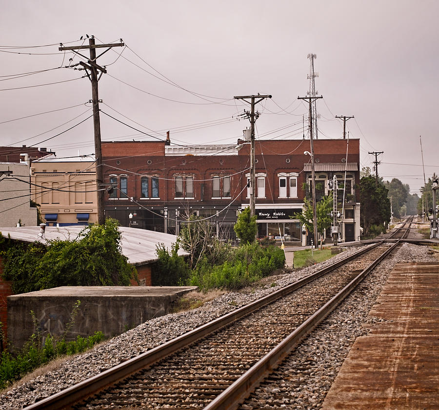 Southbound Tracks to Center Street Crossing Photograph by Greg Jackson