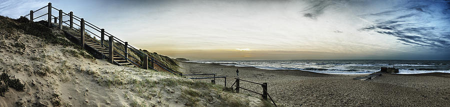 Sunset Photograph - Southbourne Beach Panorama by Adrian Brockwell