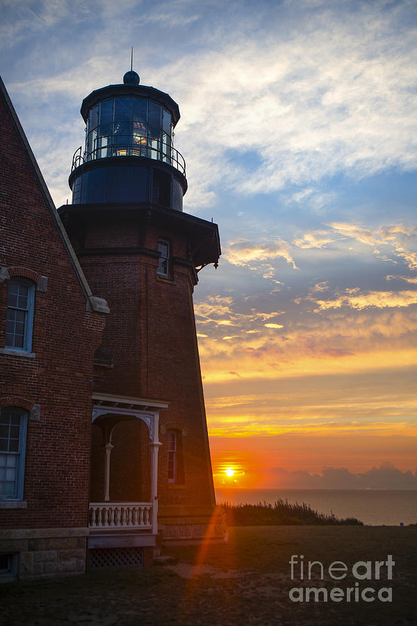 Sunset Photograph - Southeast Lighthouse Block Island  by Diane Diederich