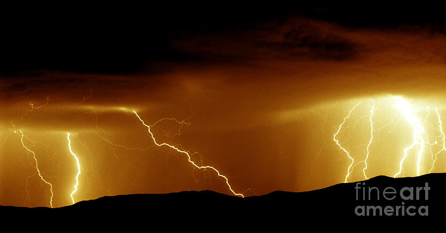 Southeast Nevada Lightning Photograph by J L Woody Wooden