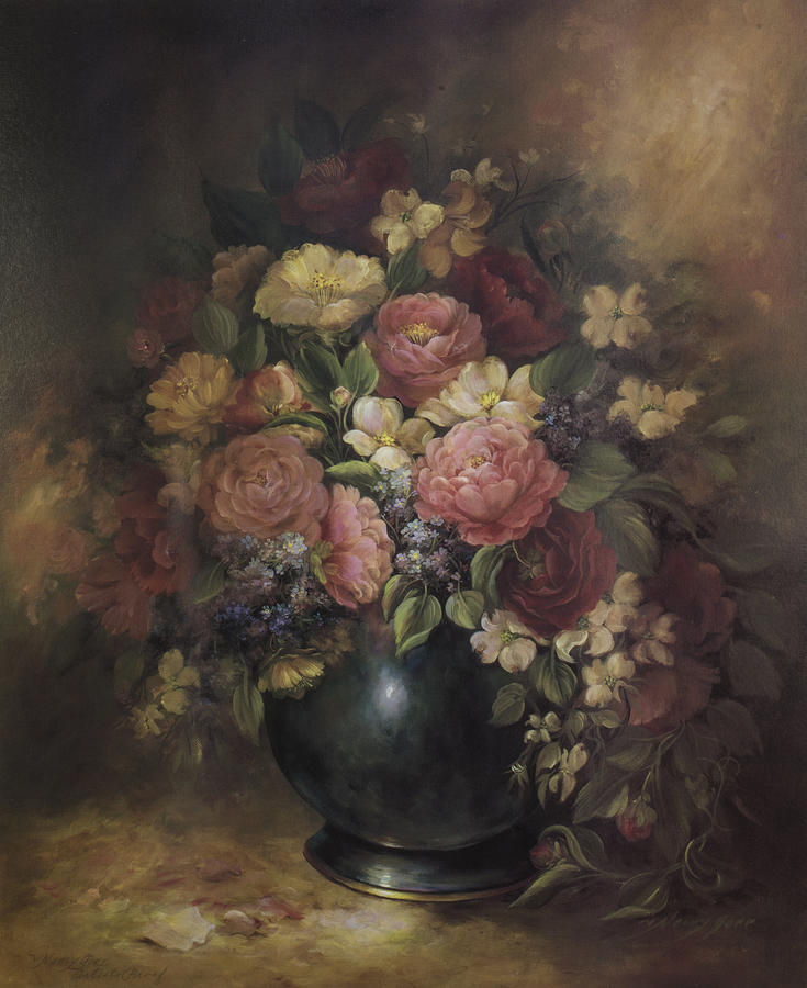 Still Life Painting - Southern Bouquet by Nancy Gorr