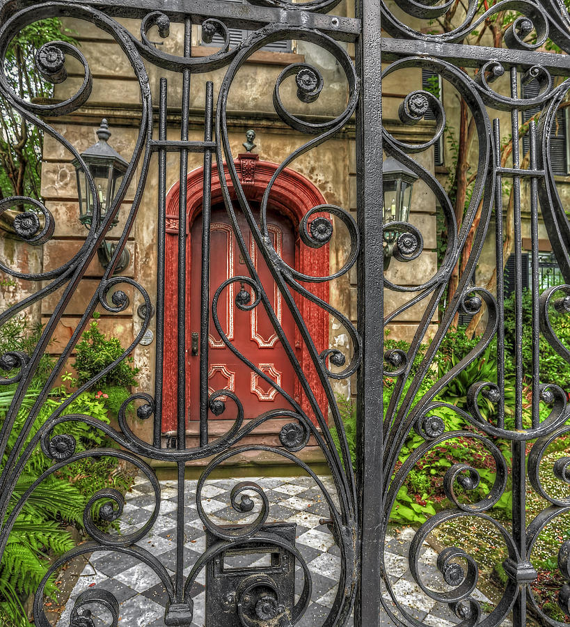 Flower Photograph - Southern Gate - Charleston Historic District by Douglas Berry