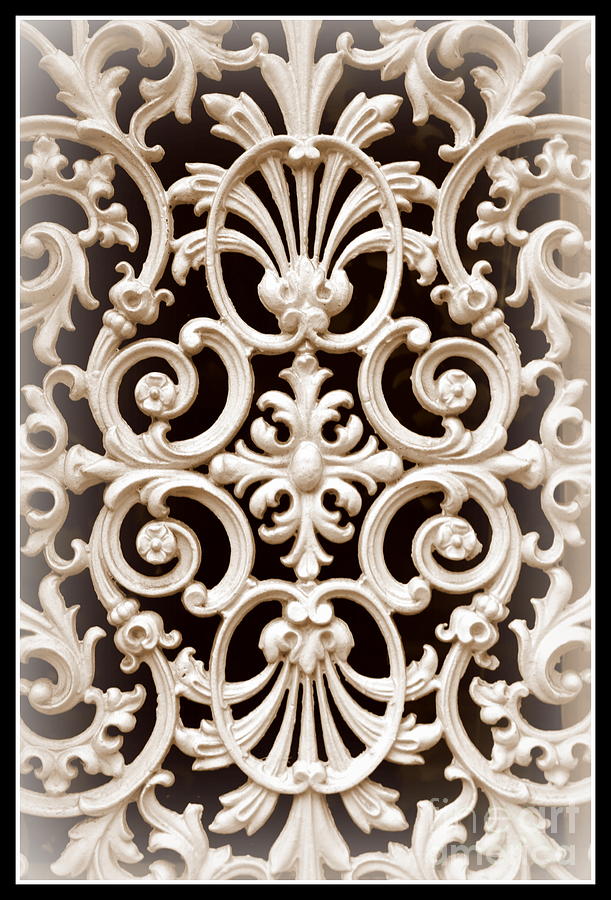 Southern Ironwork in Sepia Photograph by Carol Groenen