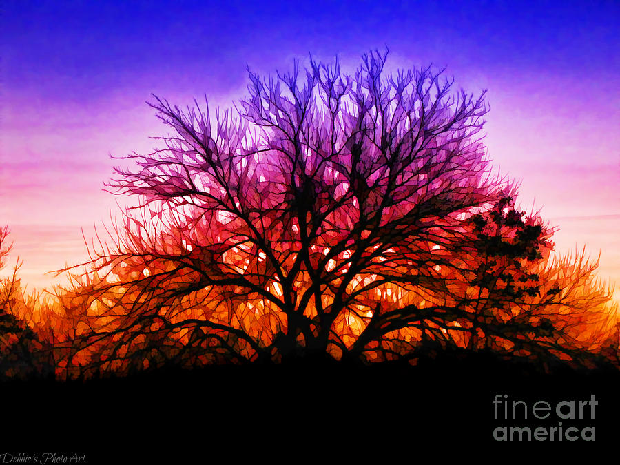 Southern Mo. Sunrise Digital Paint 1 Photograph by Debbie Portwood