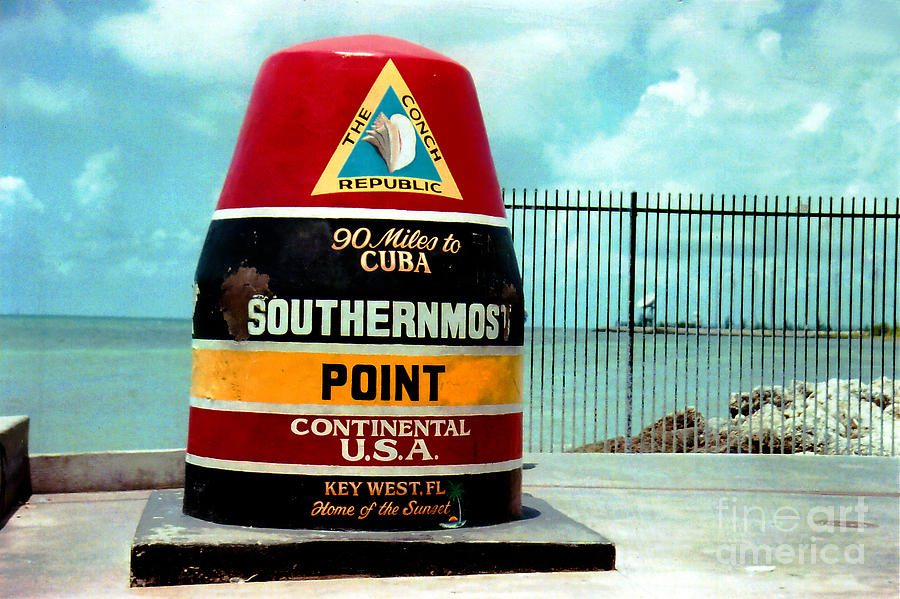 Southern most point in Key West Florida Photograph by Susanne Van Hulst