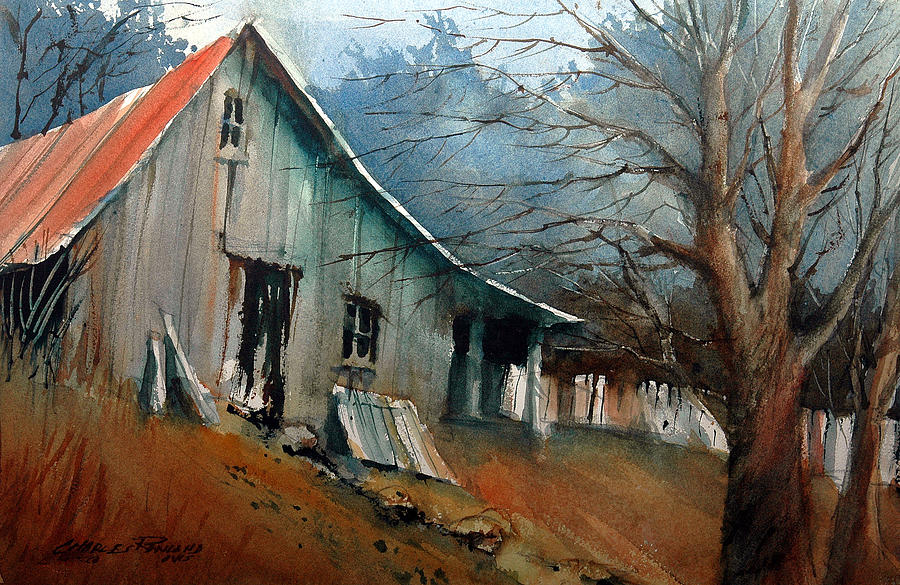 Southern Ohio Farm Yard Painting by Charles Rowland