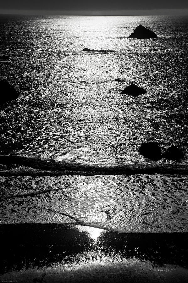 Southern Oregon Coast Monochrome Photograph by Mick Anderson