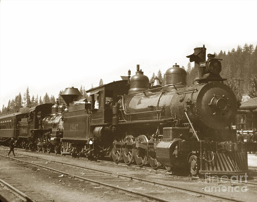 Transportation Photograph - Southern Pacific Steam Locomotives No. 2847 2-8-0 1901 by Monterey County Historical Society