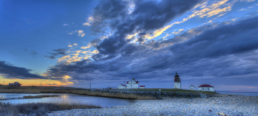 Lighthouse Photograph - Southern RI Sunrise by Jeff Bord