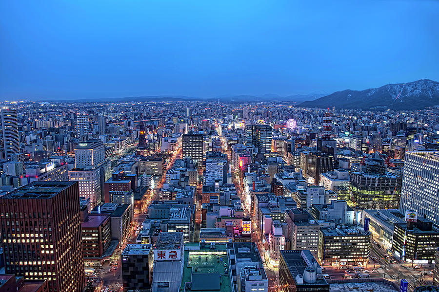Southern View Of Downtown Sapporo Photograph by Daniel Chui