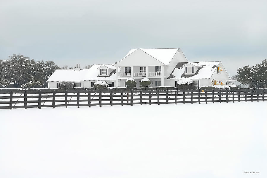 Snow Covered Southfork Ranch   Photograph by Dyle   Warren
