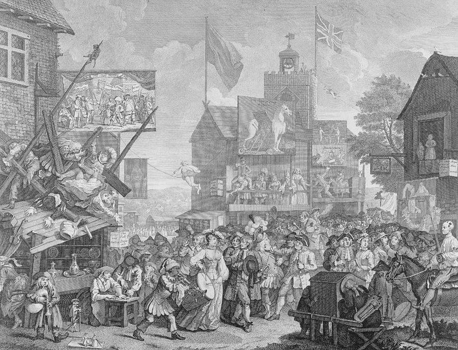 William Hogarth Drawing - Southwark Fair by William Hogarth