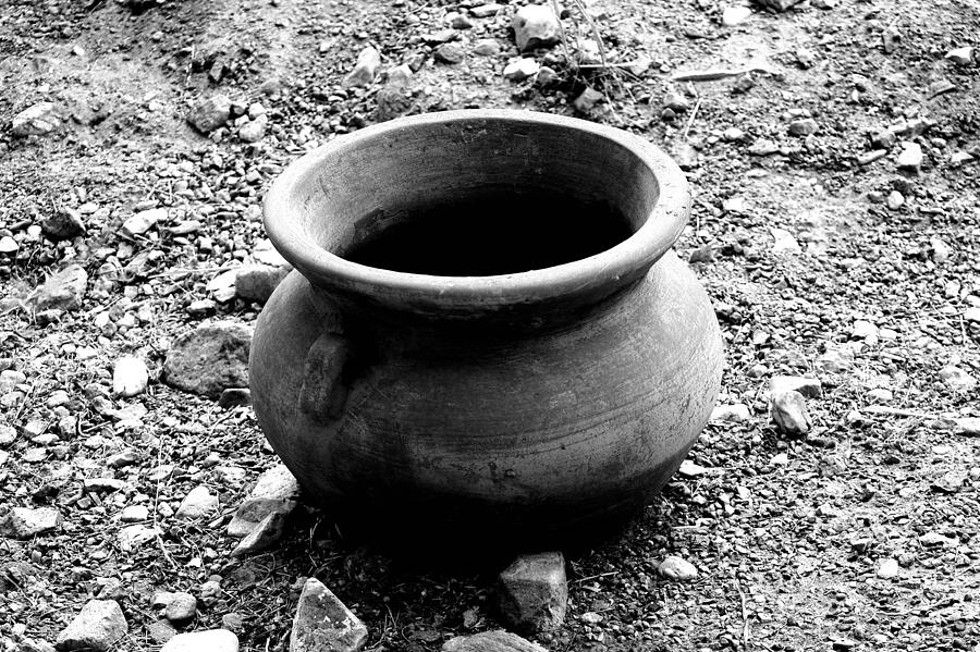 Southwest Pottery In Black And White Photograph by Jeff Swan
