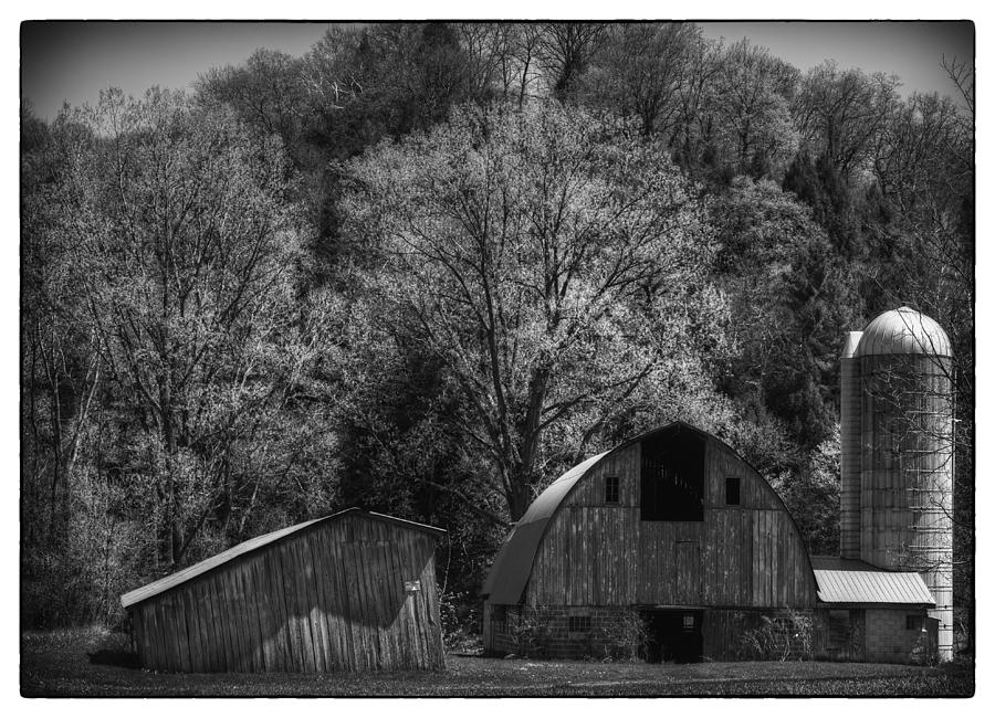 Southwest Wisconsin Barn Black and White Photograph by Thomas Young