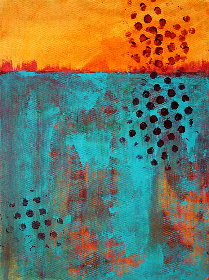 Abstract Painting - Southwestern Sky by Nancy Merkle