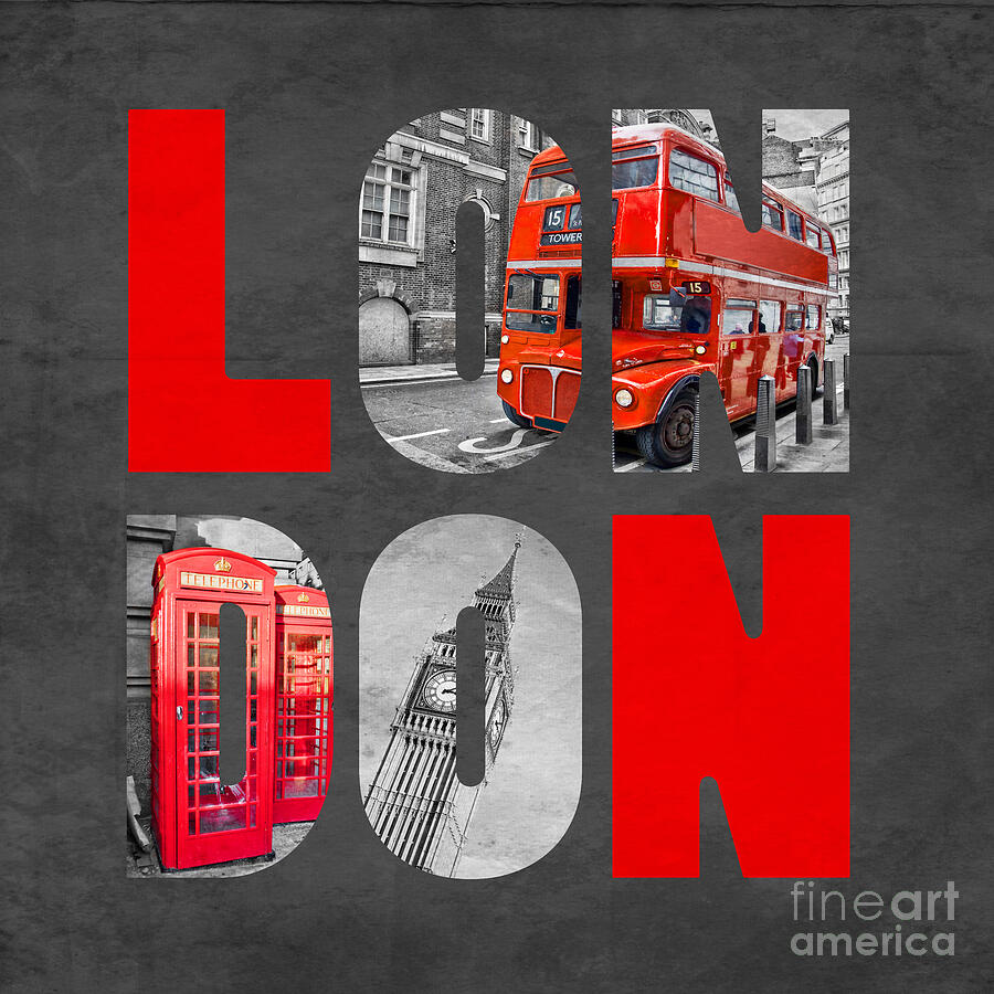 Souvenir of London Digital Art by Delphimages London Photography - Fine ...