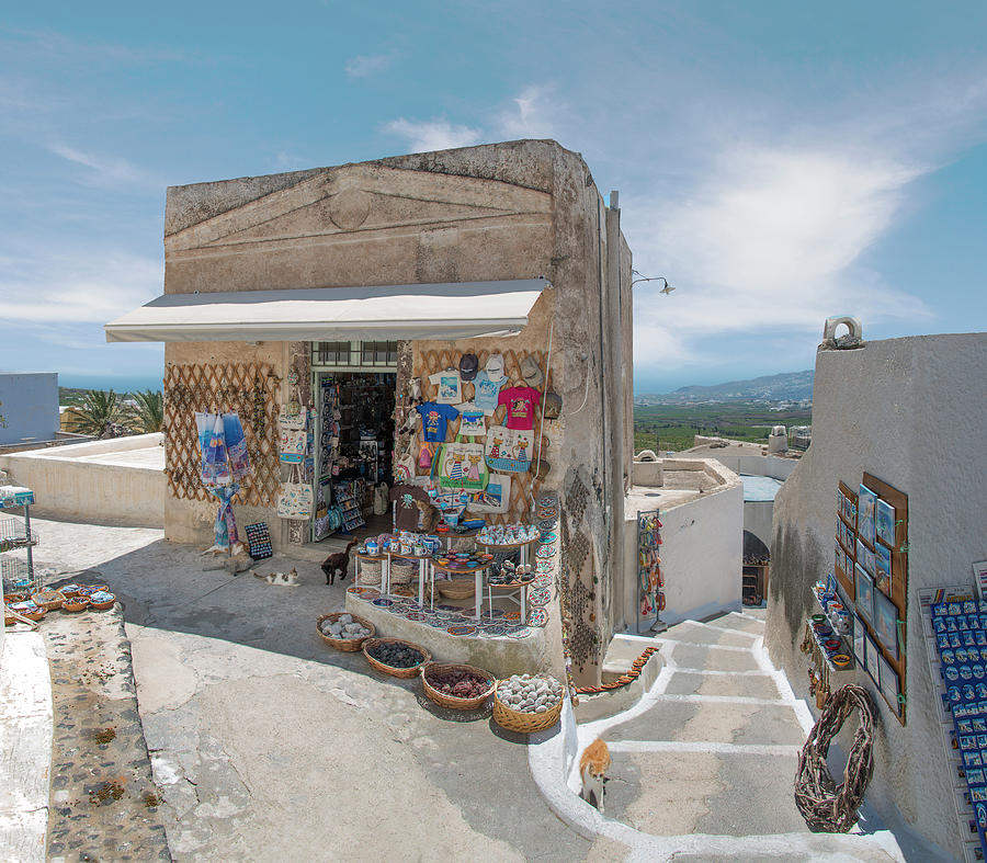 Souvenir Shop In Pyrgos, Santorini Photograph by Ed Freeman