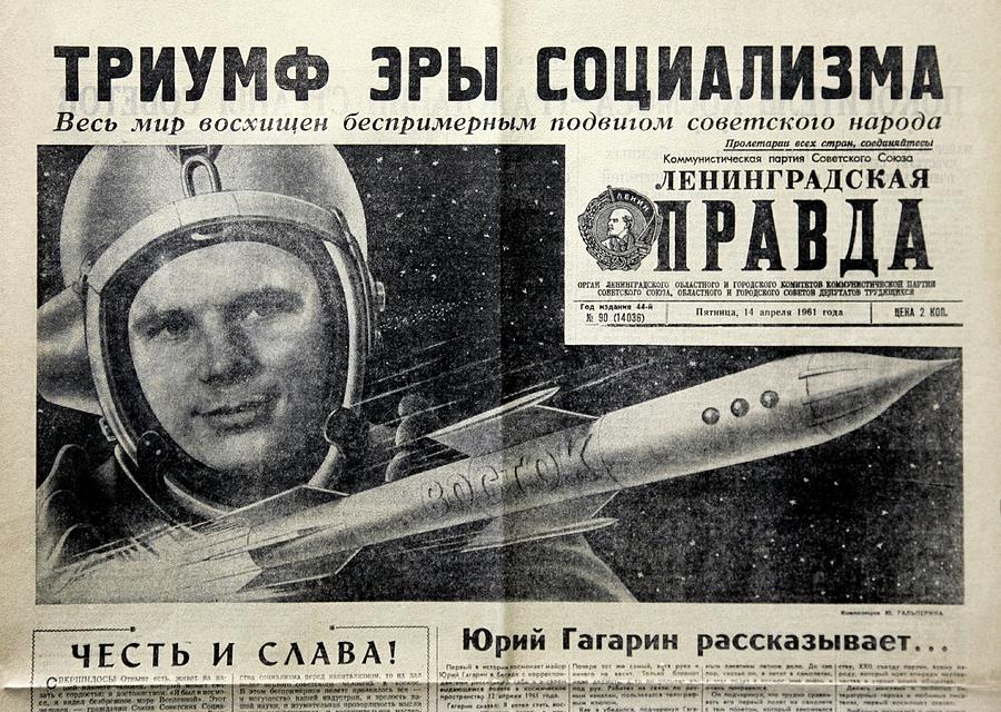 Soviet Newspaper Article On Gagarin Photograph by Detlev Van Ravenswaay/science Photo Library