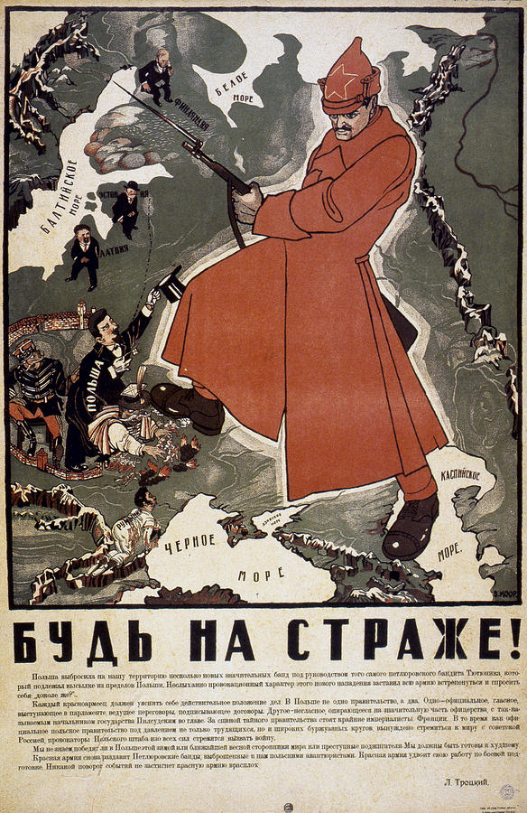 Soviet Poster, 1920 Painting by Granger
