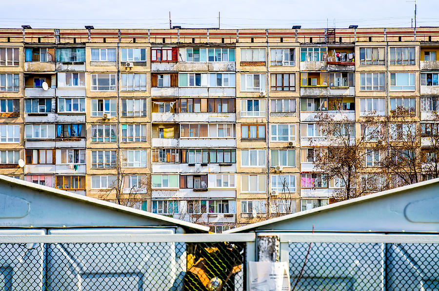 Architecture Photograph - Soviet Residential Building by Alain De Maximy
