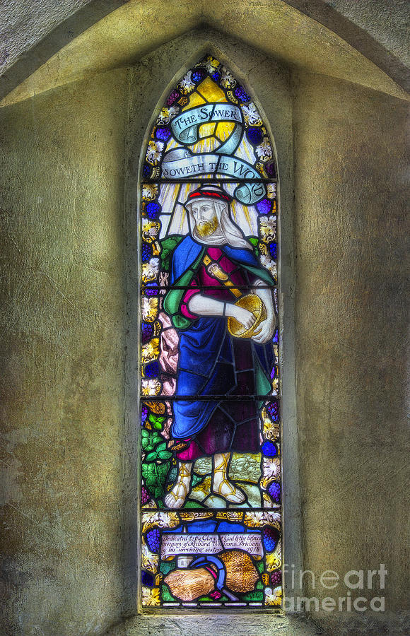Stained Glass Window Photograph - Soweth The Word by Ian Mitchell