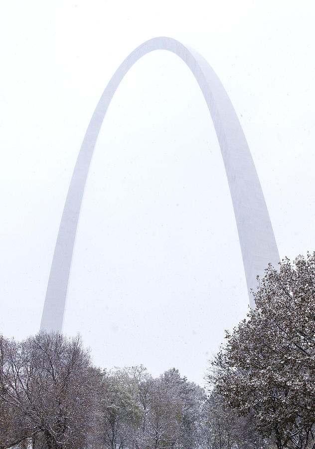 Winter Photograph - Snowing at the Arch #1 by Garry McMichael