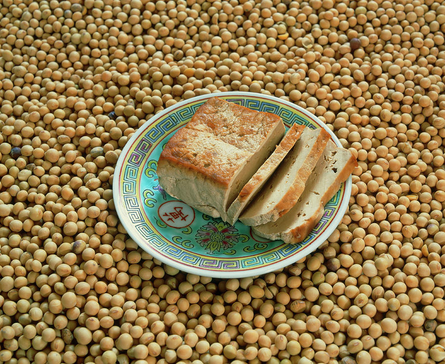 Still Life Photograph - Soya Beans And Tofu by Martin Bond/science Photo Library