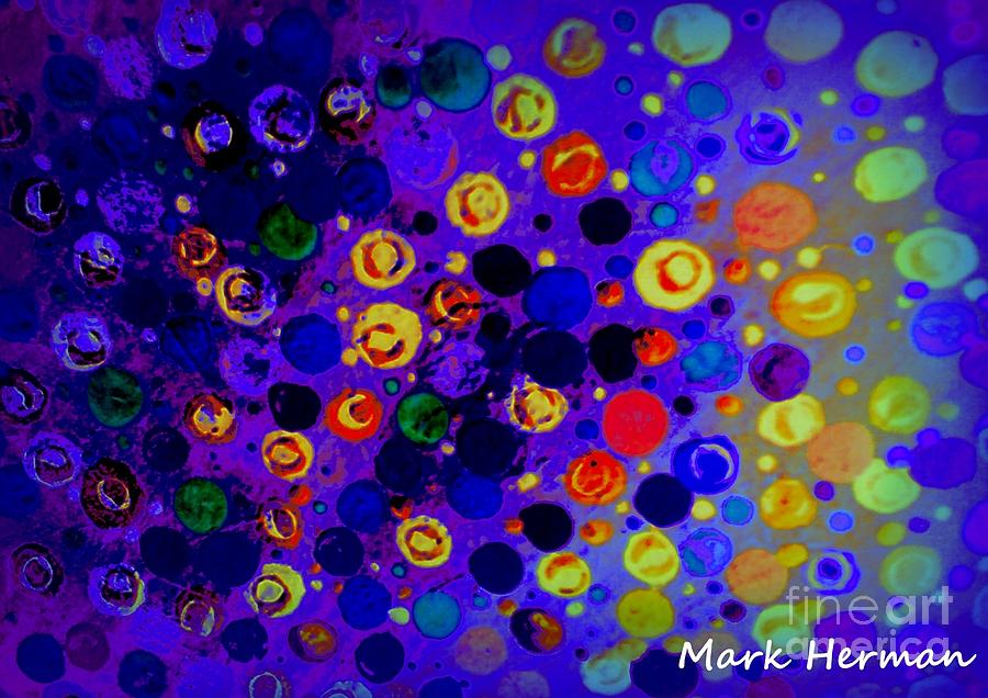 Abstract Painting - Space Balls by Mark Herman